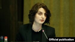 Armenia -- Labor Minister Zaruhi Batoyan speaks at a cabinet meeting in Yerevan, December 26, 2019.