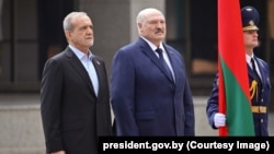 Олександр Лукашенко й Массуд Пезешкіан зустрілися в Мінську 20 серпня