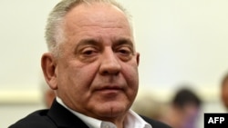 Ivo Sanader attends a hearing during his trial in Zagreb in October 2018.