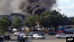 محل حادثه در بورگاس در بلغارستان