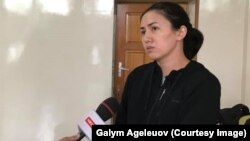 Мерей Тунгишбаева жолдошунун сотунда. 28-май, 2018-жыл