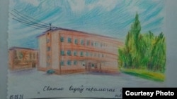 Адзін з турэмных малюнкаў Сяргея Ціханоўскага