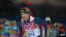 Норвегиялык биатлон чебери Уле Эйнар Бьорндален Сочидеги мелдеште, 8-февраль.