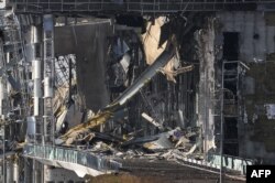 Зруйнований термінал в Донецькому міжнародному аеропорту ім. Сергія Прокоф’єва під час обстрілу, 16 жовтня 2014 року