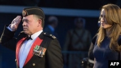 ملک عبدالله دوم، پادشاه اردن، همراه با همسرش ملکه رانیا