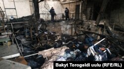 «Орто-Сай» базарында 9-ноябрга түнү өрт чыкты.