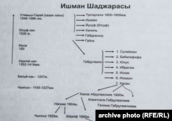 Чыңгыз Айтматовдун тайларынын санжырасы.