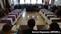 Засідання об'єднання родичів кримських політв'язнів і активістів «Кримська солідарність». Бахчисарай, 28 жовтня 2017 року