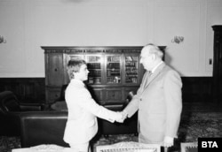 Наим Сюлейманоглу по време на срещата му с Тодор Живков