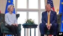 Урзуля фон дэр Ляен і Дональд Трамп, архіўнае фота