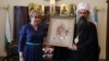 Руската посланичка в България Елеонора Митрофанова и патриарх Даниил