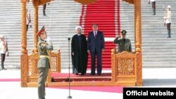 Рахмон Эмомали и Хасан Роухани. Душанбе, сентябрь 2014 