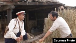 Кадры из фестивального казахского фильма "Подарок Сталину".  Алматы, 13 января 2009 года .