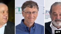 Дуьне -- Уггаре а кху дуьнентIехь хьал-бахам болу кхо стаг. Ортеге, Гейтс, Слим, 2013