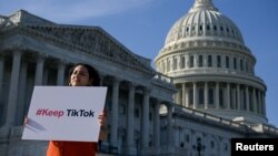 ТикТокту колдогон акция. Вашингтон, 12-март 2024-жыл