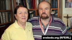 Леанід Дайнека разам з жонкай Зінаідай