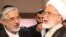 Iran -former Iran's presidential election candidates Mehdi Karoubi (R) and Mirhossein Mousavi speak . UNDATED