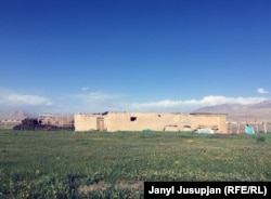 Ош-Хорог автожолунун таманындагы Аличор кыштагы. Мургап району, Тажикстан.