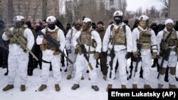 Вышкал атраду тэрытарыяльнай абароны ў Кіеве