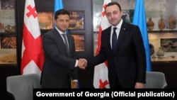 Վրաստանի վարչապետ Իրակլի Ղարիբաշվիլի և Ուկրաինայի նախագահ Վլադիմիր Զելենսկի, արխիվ