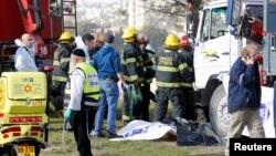 صحنه حمله در روز یکشنبه در بیت‌المقدس