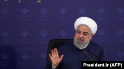 Իրանի նախագահ Հասան Ռոհանին կառավարության նիստի ժամանակ, Թեհրան, 3-ը մայիսի, 2020թ.