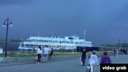 Борис Полевой корабы Казан елга портында. Казан-Болгар-Казан сәяхәте. 1-2 июль, 2017