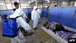 یک مبتلا به بیماری ابولا در لیبریا، آفریقا
