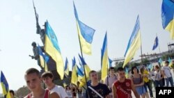 Прихильники НАТО у Севастополі 22 серпня 2008 р.