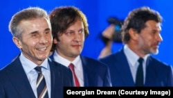 Лидеры «Грузинской мечты» – Бидзина Иванишвили, Ираклий Кобахидзе и Каха Каладзе