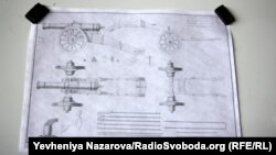 Схема як виглядав лафет разом з гарматою