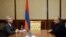 Armenia -- President elect Serzh Sarkisian (L) meets his top challenger Raffi Hovannisian in Yerevan, 21Feb2013