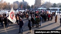 Ցուցարարները պահանջում են ազատ արձակել «Հաց բերողին», Երևան, 18-ը փետրվար, 2017 թ․ 