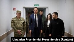 Марк Рютте и Владимир Зеленский в Одессе, 15 апреля