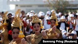 Адам укугунун эл аралык күнү белгиленип жаткан учур, Камбожа. 10-декабрь, 2019-жыл.