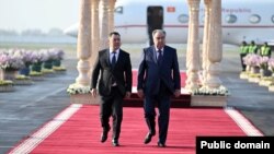 Садыр Жапаров жана Эмомали Рахмон. Тажикстан. 31-март, 2025-жыл.