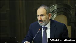 Հայաստանի վարչապետ Նիկոլ Փաշինյանը կառավարության նիստին, արխիվ