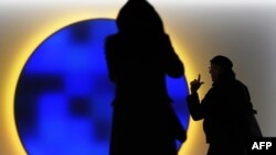 Cвітлова інсталяція на конференції ООН зі змін клімату в Копенгагені, 9 грудня 2009 року