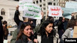 Damashqda tinch aholi vakillarining o‘ldirilishiga qarshi norozilik. 9-mart, 2025