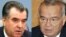 Президент Таджикистана Эмомали Рахмон (слева) и президент Узбекистана Ислам Каримов (справа).