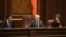 Armenia - Speaker Galust Sahakian and his two deputies, Eduard Sharmazanov (L) and Hermine Naghdalian, chair a parliament session, Yerevan, 15Dec2014.