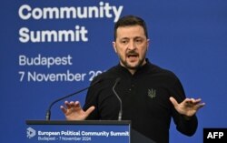 Президент України Володимир Зеленский у Будапешті 7 листопада 2024 року