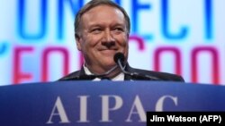 مایک پومپئو، وزیر امور خارجه آمریکا، در نشست امسال «کمیته روابط عمومی آمریکا و اسرائیل» (ایپک)