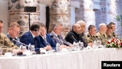 Украінская дэлегацыя на перамовах у Стамбуле