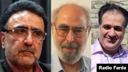 از راست: مهدی محمودیان، ابوالفضل قدیانی و مصطفی تاجزاده