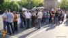 Акция протеста представителей СМИ на площади Свободы в Ереване, 10 августа 2016 г.
