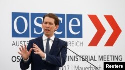 Austrian Foreign Minister Sebastian Kurz, current chairman of OSCE