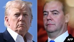 Дональд Трамп и Дмитрий Медведев. Комбинированное фото