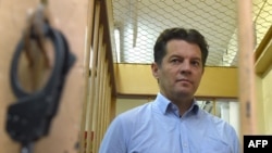 Роман Сущенко під час одного із засідань суду в Москві, Росія