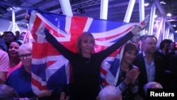 Сторонники выхода Великобритании из Евросоюза проводят акцию в Лондоне. 4 июня 2016 года.